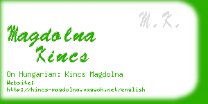 magdolna kincs business card